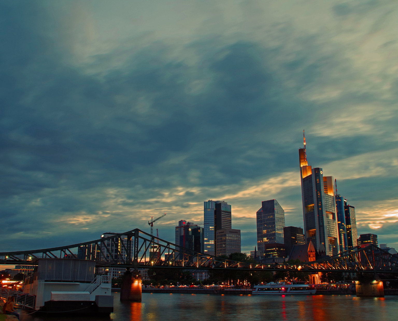 Frankfurt financial center Germany Hessen skyline
