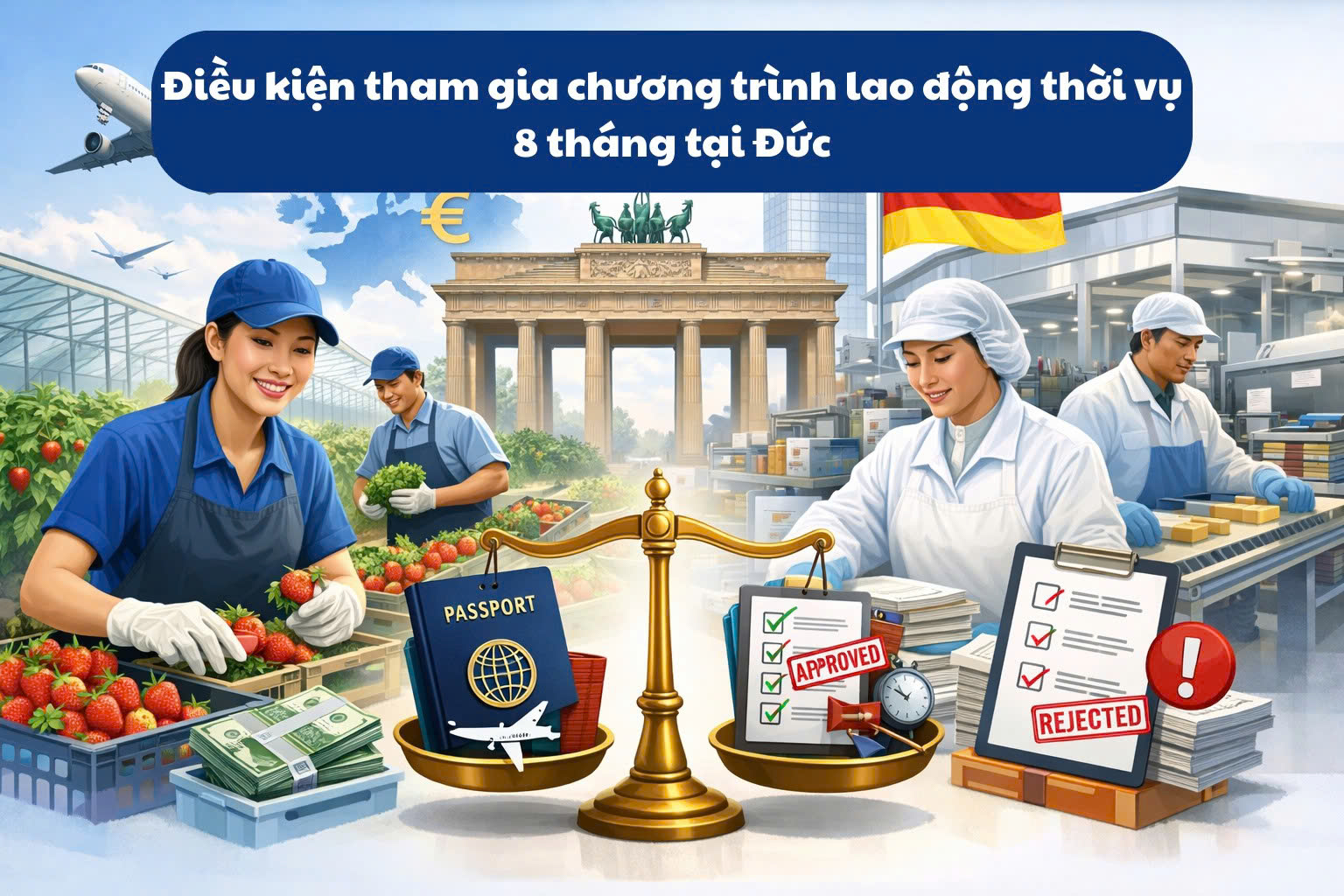 Điều kiện tham gia chương trình lao động thời vụ 8 tháng tại nước Đức: Những yêu cầu cần biết trước khi đăng ký
