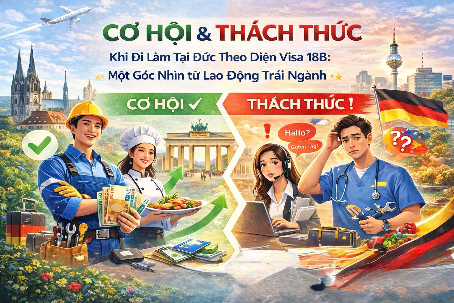 Cơ hội và Thách thức khi đi làm tại Đức theo diện Visa 18B: Một Góc Nhìn từ Lao Động Trái Ngành