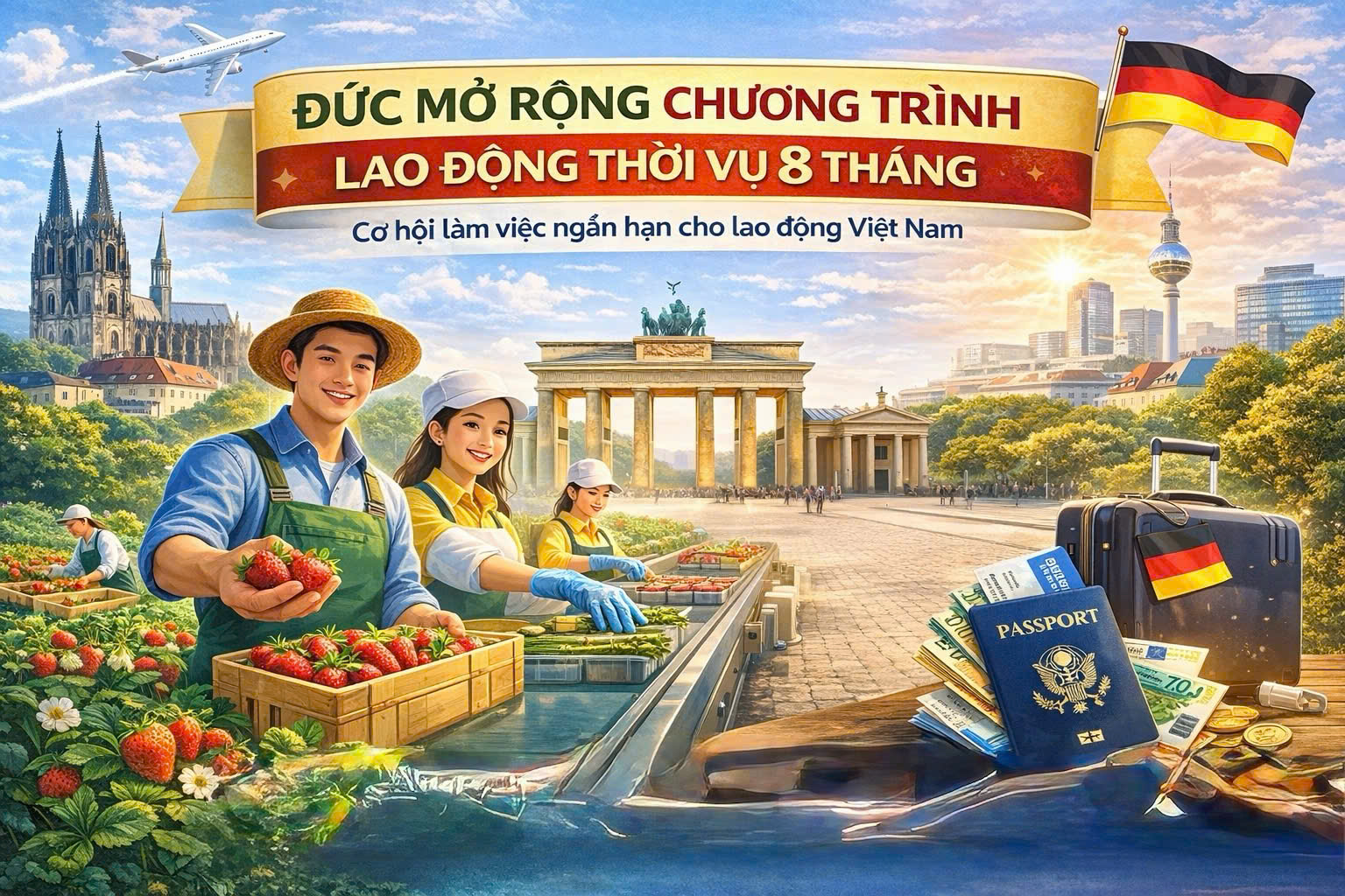 Đức mở rộng chương trình tiếp nhận lao động thời vụ 8 tháng: Cơ hội mới hấp dẫn cho lao động Việt Nam